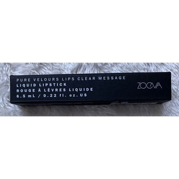 NIB ZOEVA Pure Velours Lip Liquid Lipstick in Clear Message - Picture 6 of 10